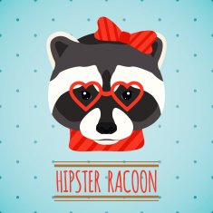 Animal hipster portrait N9