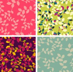 beautiful colorful leafs seamless pattern