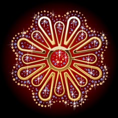 Flower in gold and diamonds