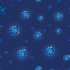 Diamond Stars Sky Seamless Pattern