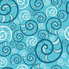 Seamless pattern with shells N2