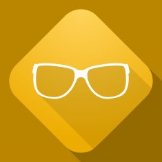 Icon of Sunglasses with a long shadow N6