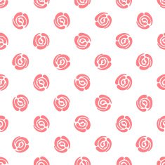 Seamless pattern with polka dots (abstract roses) N4