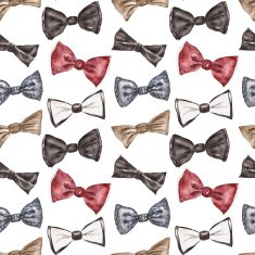 Seamless pattern with bow tie N16