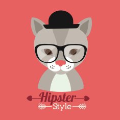 Animal hipster design N18