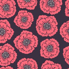 Seamless floral pattern with blooming poppies N8