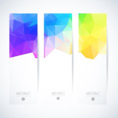 Abstract vector vertical mosaic banners N100