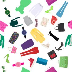 Abstract Flat Clothes Seamless Pattern Vector N2