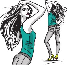 Fashion woman illustration N5
