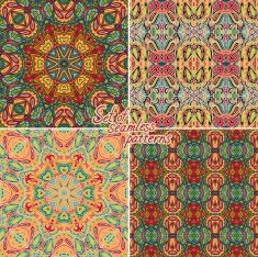 Set of seamless decorative patterns