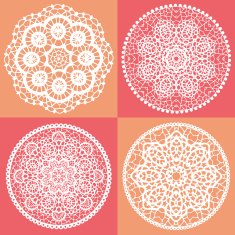 Elegant lace doily background