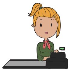 cashier vector