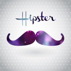 Galaxy mustaches Vector illustration