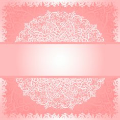 Background with abstract floral lace ornament and hearts N3