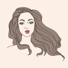 beautiful woman hand drawn vector illustration N2