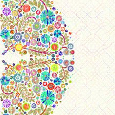 vector Floral frame border with leaves card place for text N7