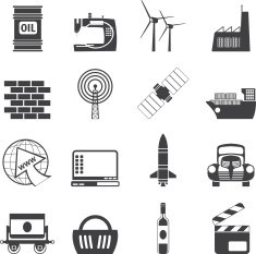 Silhouette Business and industry icons N2