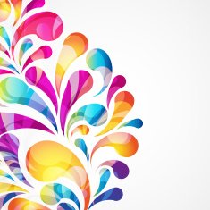 Abstract colorful arc-drop background Vector