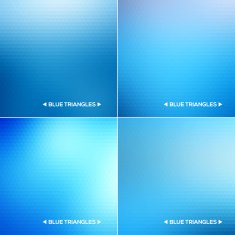Abstract blue triangle backgrounds set