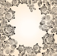 Vector floral decorative background N27
