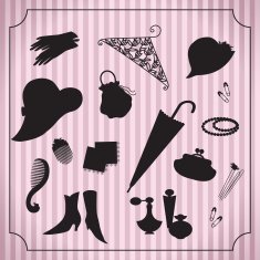 Vintage woman accessories set