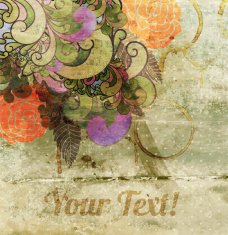 Bright Abstract Background with Floral Ornaments N11