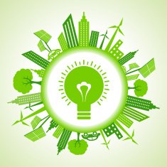 Ecology concept with bulb