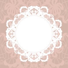 Elegant doily on lace gentle background N22