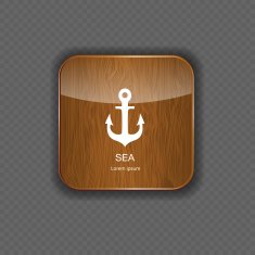 Sea wood application icons vector illustration