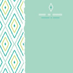 Green ikat diamonds square torn seamless patterns backgrounds