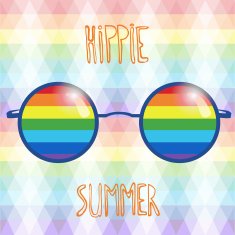 Rainbow hippie sun glasses