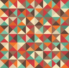 Retro pattern with geometric shapes