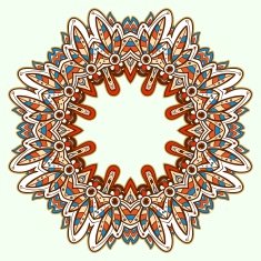 Ornamental round lace Aztec N13