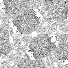 Abstract woman face N13