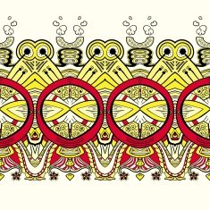 Horizontal lace steampunk ornament ornamental geometric pattern N7