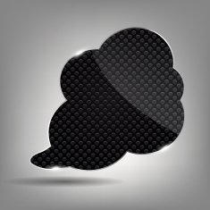 Realistic glass speech bubble Vector illustration