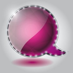 Abstract glossy speech bubble vector background N4