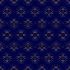 Floral vintage seamless pattern on violet Vector background N2