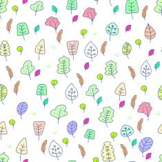 cute seamless wallpaper with leafs