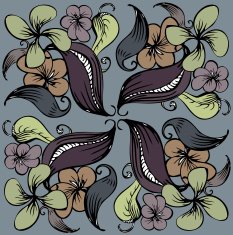 Blue Flower Scatter Pattern