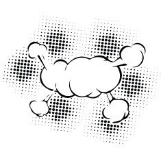 speech bubbles in pop art style