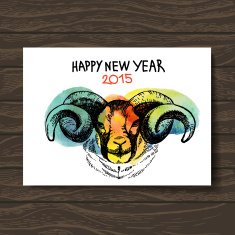 Happy New Year and Merry Christmas card N10