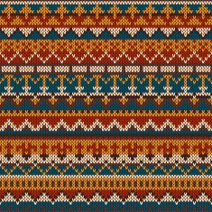 Knitted seamless pattern in Fair Isle style N4
