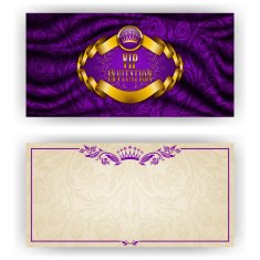 Elegant template for vip luxury invitation N35