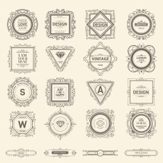 Monogram luxury logo template N6