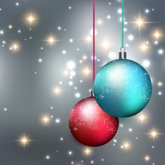 Merry Christmas Bauble greeting card N9