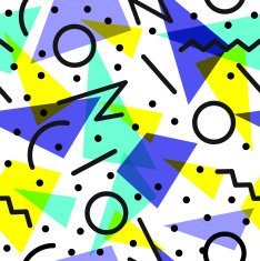 Retro memphis 80s pattern background illustration