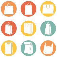 Vector Set of Shopping Bags Icons N12