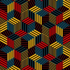 abstract colorful hexagon stripe pattern background
