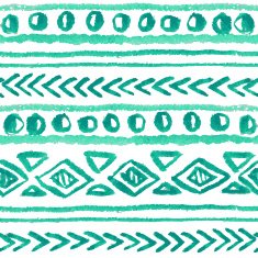 Abstract seamless ethnic pattern painted with watercolors N7